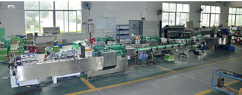 自动理料+自动装盒机+自动装大盒包装流水线