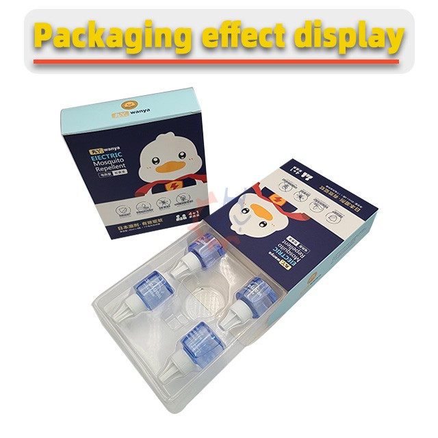 4瓶装电蚊香液扣底插盒自动装盒机