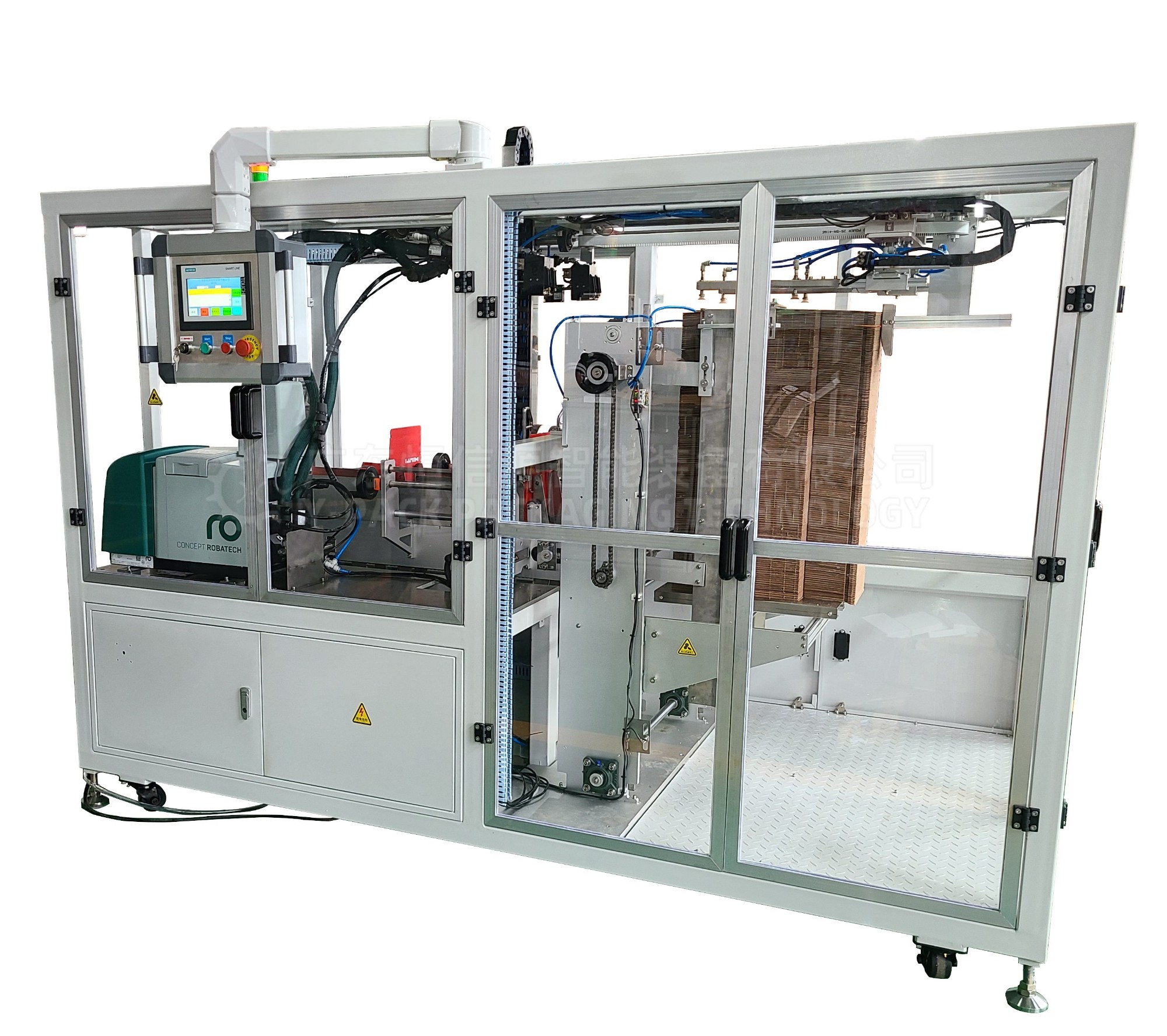 飞机盒喷胶折盒机